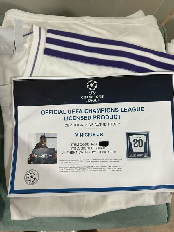 Автограф vini jr винисиуса