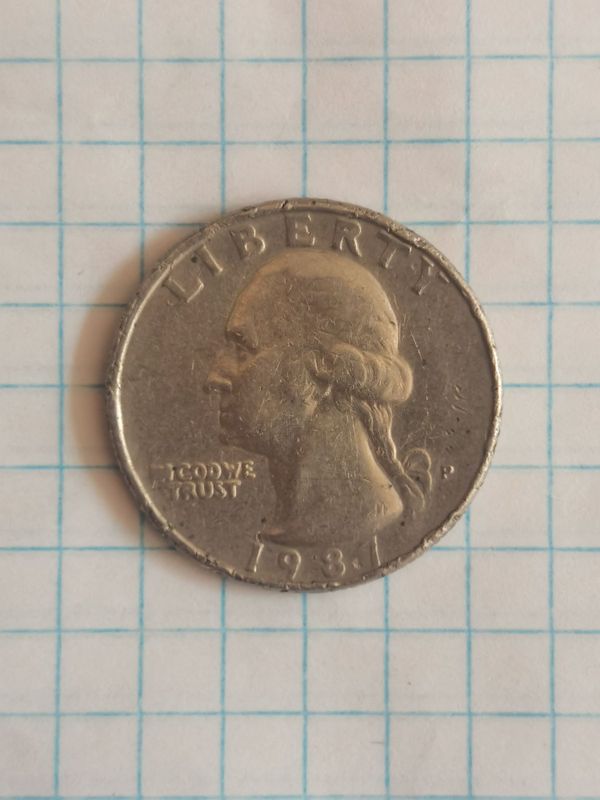 Liberty quarter dollar 1981 Liberty quarter dollar 1981