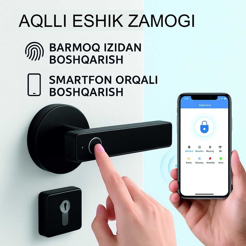 Mdf va alumin eshiklar uchun aqilli zamok Mdf va alumin eshiklar uchun aqilli zamok