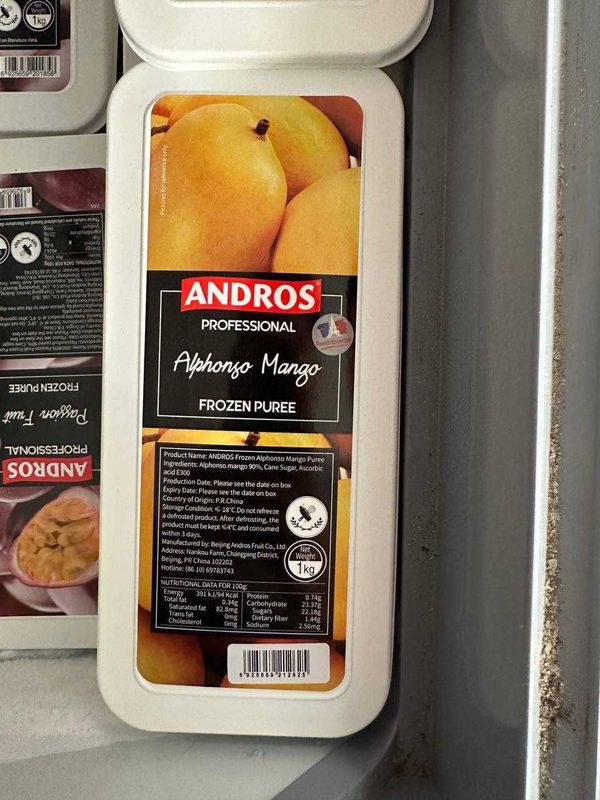 Замороженное фруктовое пюре Andros. Официальный дистрибьютор! Замороженное фруктовое пюре Andros. Официальный дистрибьютор!
