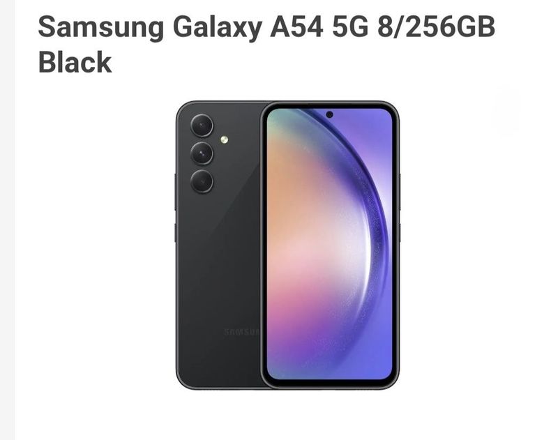 А 54 ТЕЛ Samsung Galaxy A54 5G 8/256GB Black ; Объем а А 54 ТЕЛ Samsung Galaxy A54 5G 8/256GB Black ; Объем а