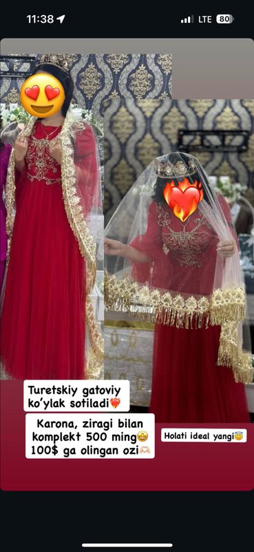 Turetskiy to’ybob hamda sarpobob ko’ylak sotiladi