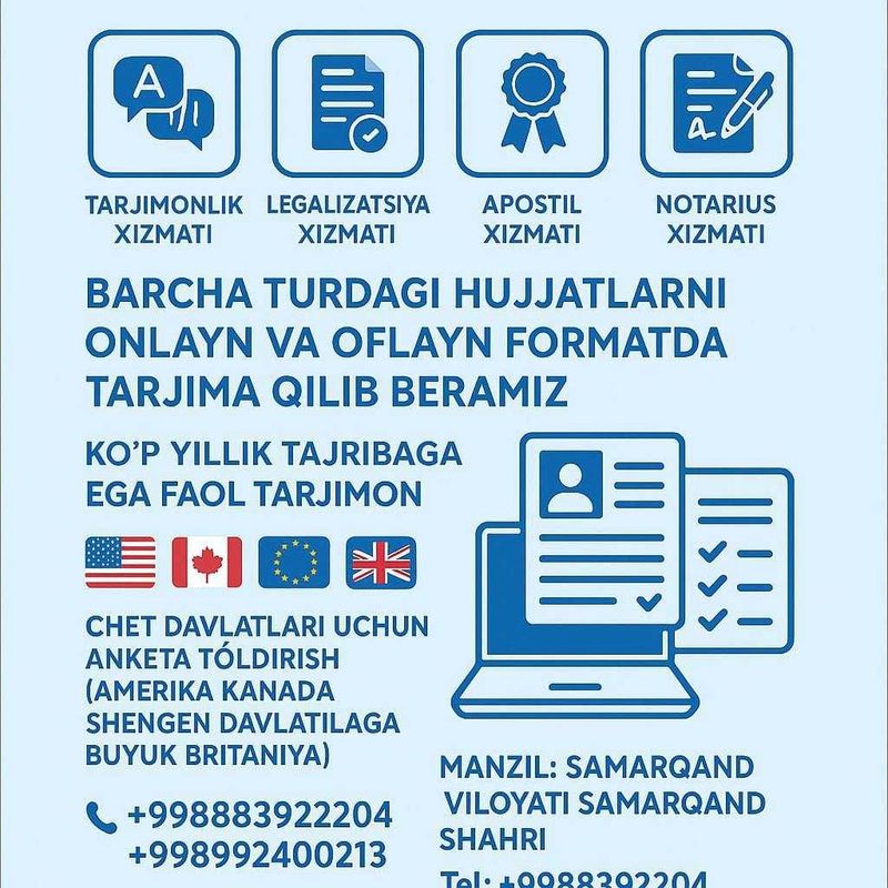 Tarjimonlik Xizmatlari