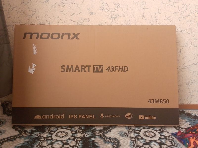 Mooonx smart tv 43 m850 madel sotiladi karopka yangi