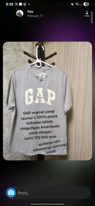 GAP futbolka yangi 100 paxta/ cotton USA GAP futbolka yangi 100 paxta/ cotton USA