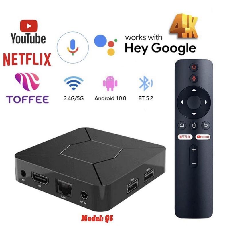 Smart tv box tv box android Q5M