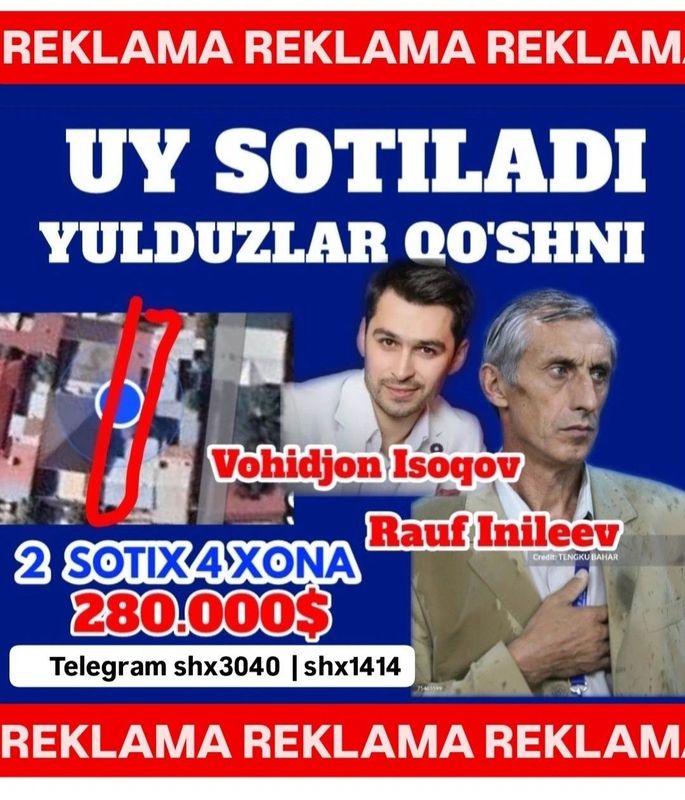 Uy sotiladi yulduzlar qoshni Uy sotiladi yulduzlar qoshni