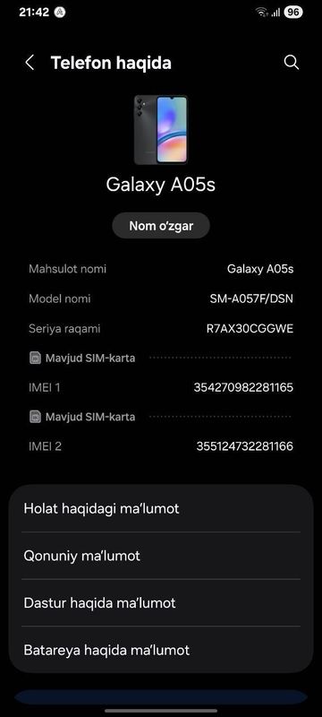 Samsung galaxy a05s