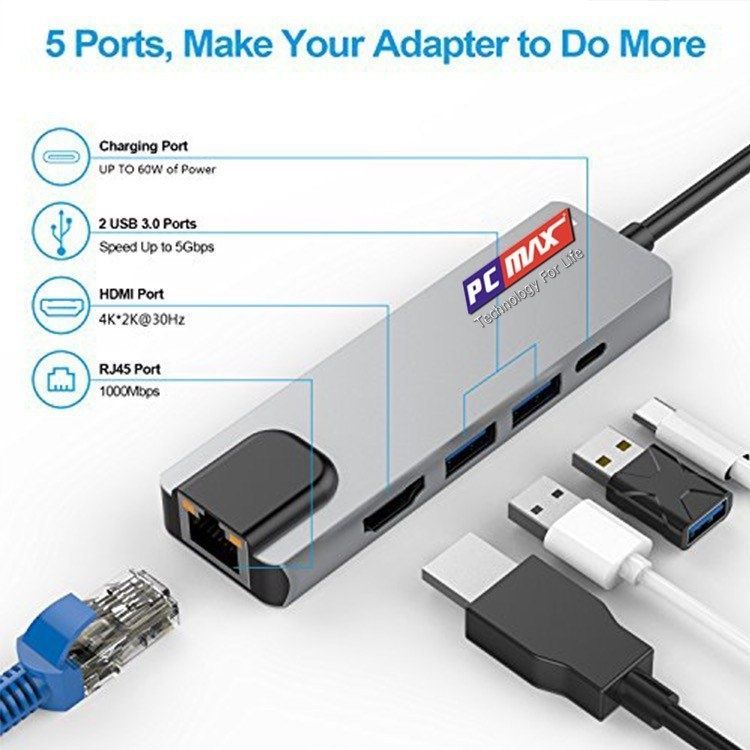 Скидка ! 5× 1 Type c > hdmi / / 2× usb , переходник, Lan ,macbook Скидка ! 5× 1 Type c > hdmi / / 2× usb , переходник, Lan ,macbook