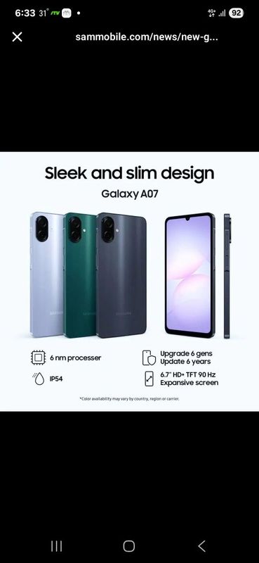 Samsung galaxy A07 Global dastafka tekin Samsung galaxy A07 Global dastafka tekin