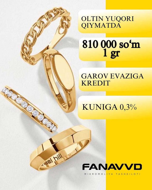Kredit garov evaziga tilla Kredit garov evaziga tilla