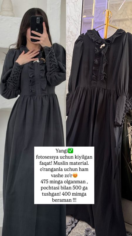 Muslin materialli bahor yozgi ko'ylak Muslin materialli bahor yozgi ko'ylak