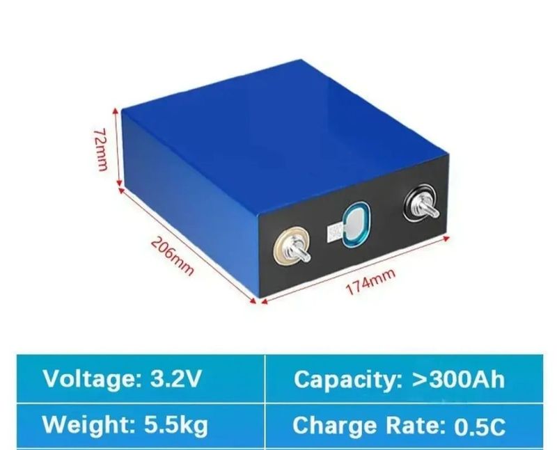Аккумулятор Литио-железофосфат LiFePo4 3.2v-300ah ,для Инвертора. Аккумулятор Литио-железофосфат LiFePo4 3.2v-300ah ,для Инвертора.