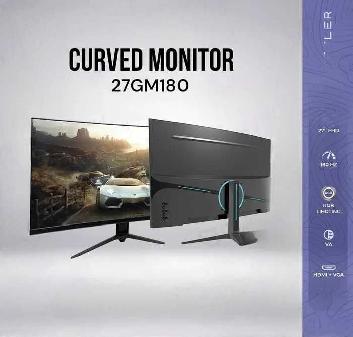 [НОВЫЙ] Монитор Ziffler 27GM180 / 27" FHD VA Curved 200Hz RGB Black