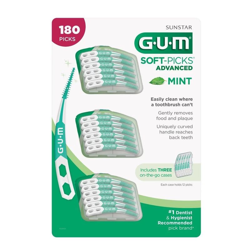 Оригинальные мягкие гибкие зубочистки GUM Soft-Picks Advanced Mint