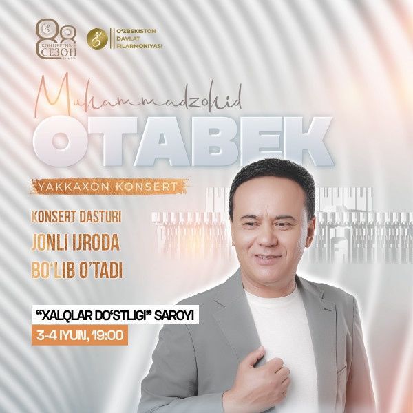 Otabek Muhammadzohid konsert dasturi uchun arzon biletlar bor. Otabek Muhammadzohid konsert dasturi uchun arzon biletlar bor.