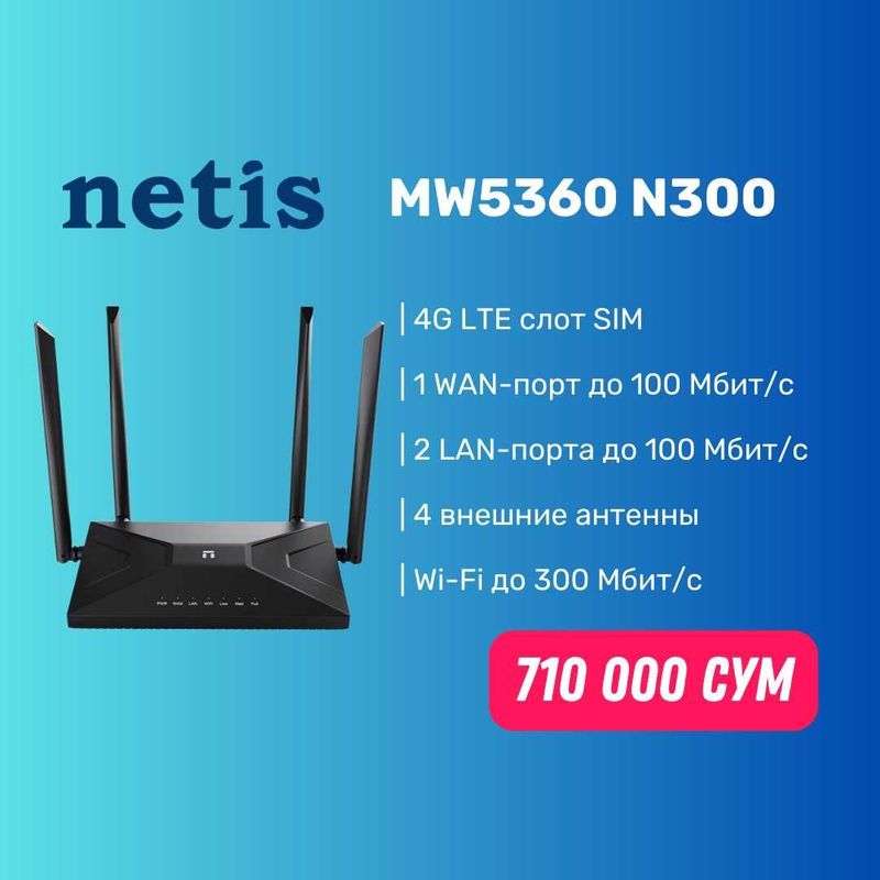 Wi-Fi роутер Netis MW5360 N300