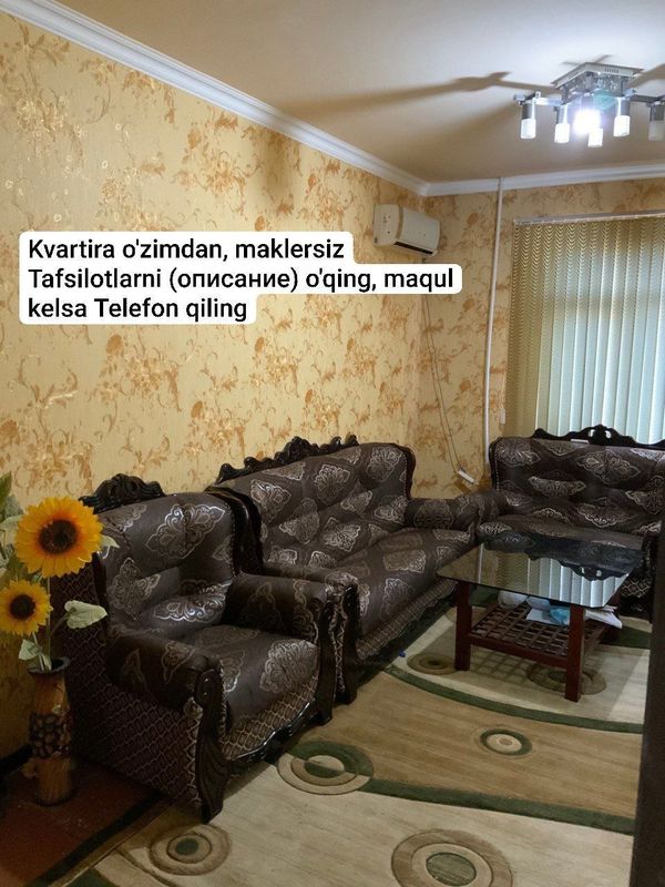 Novza metro chilonzor 3 xona kvartira arenda 7-1 maklersiz Sharoitlari Novza metro chilonzor 3 xona kvartira arenda 7-1 maklersiz Sharoitlari