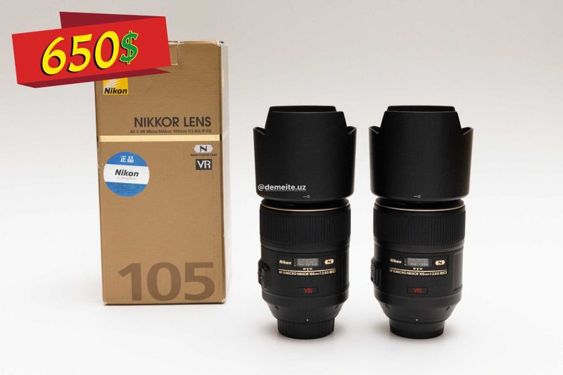 Nikon 105mm Micro AF-S VR f2.8G IF-ED. Stomatologlar uchun Nikon 105mm Micro AF-S VR f2.8G IF-ED. Stomatologlar uchun