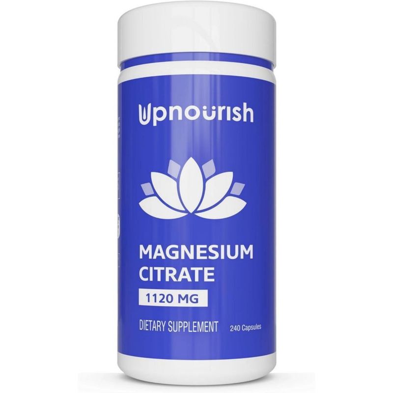 Цитрат Магния UpNourish 240 капсул Pure Magnesium Citrate из Америки