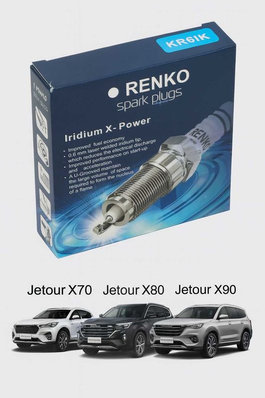 Свеча зажигания Jetour X70, X80, 4-штука комплект, Ренко Свеча зажигания Jetour X70, X80, 4-штука комплект, Ренко