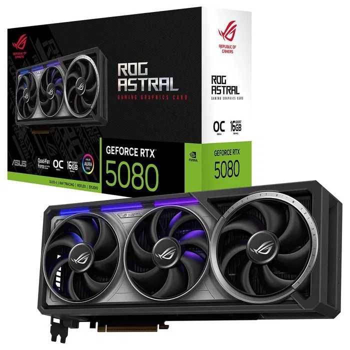 Видеокарта ASUS GeForce RTX 5080 ROG ASTRAL OC 16GB Видеокарта ASUS GeForce RTX 5080 ROG ASTRAL OC 16GB