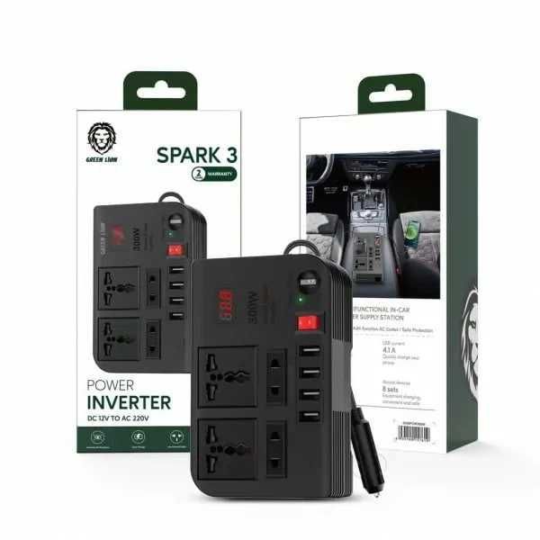 Автомобильный Инвертор Green Lion Spark 3 Power Inverter 300W / 12V