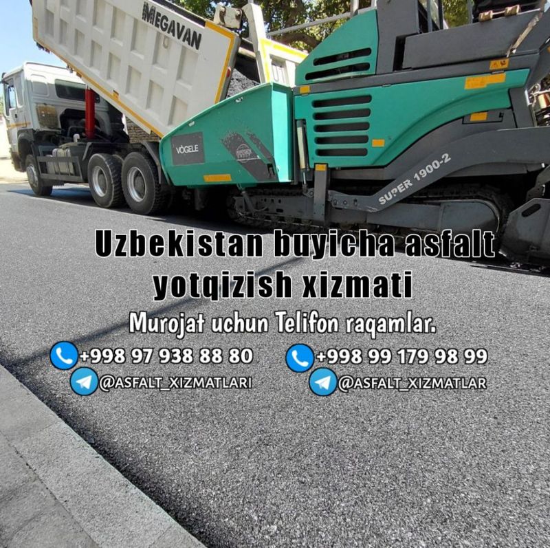 Asfalt yotqizish xizmati | Yul qurilish ishlari Uzbekistan buyicha Asfalt yotqizish xizmati | Yul qurilish ishlari Uzbekistan buyicha