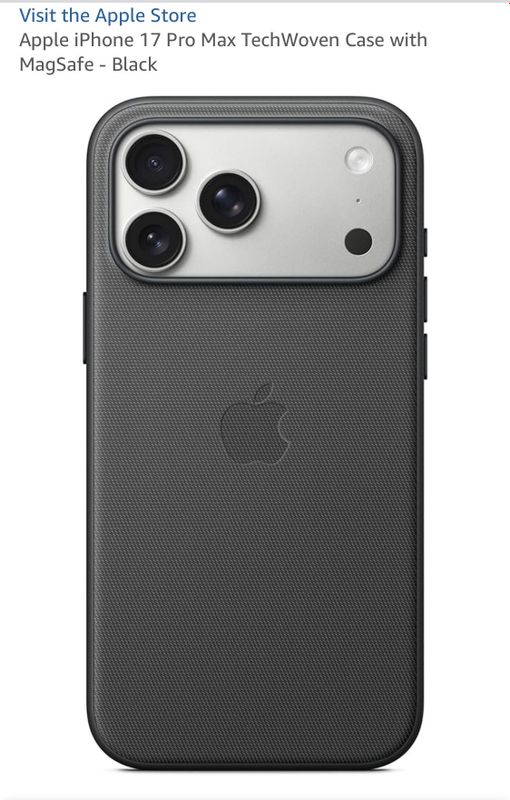 Чехол для Apple iPhone 17 Pro Max TechWoven Black Чехол для Apple iPhone 17 Pro Max TechWoven Black