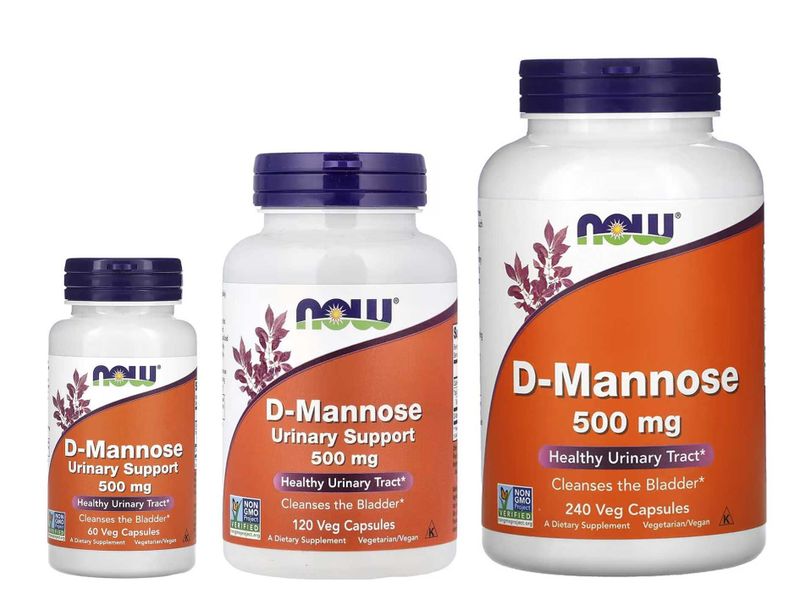 NOW Foods, D-Mannose, 500 mg, 240 Veg Capsules