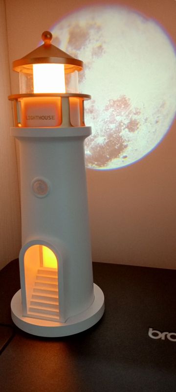 Ночник Lighthouse маяк с проекцией луны