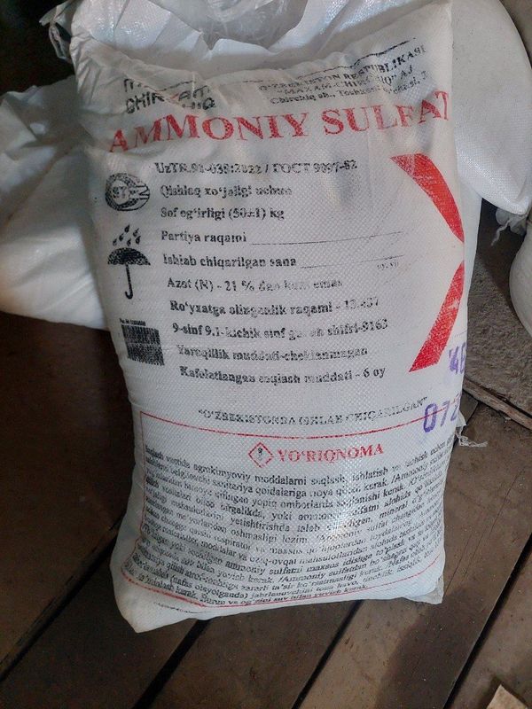 Amoni sulfat sotiladi deqonchlikdan qolgan xolati yaxshi Amoni sulfat sotiladi deqonchlikdan qolgan xolati yaxshi