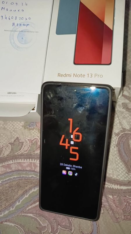 Redmi note 13 pro midnight black 12 GB RAM 512 GB ROM