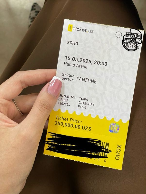 билет на концерт Хчо билет на концерт Хчо