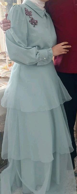 Mentol rangli dvoyka bir marta kiyilgan