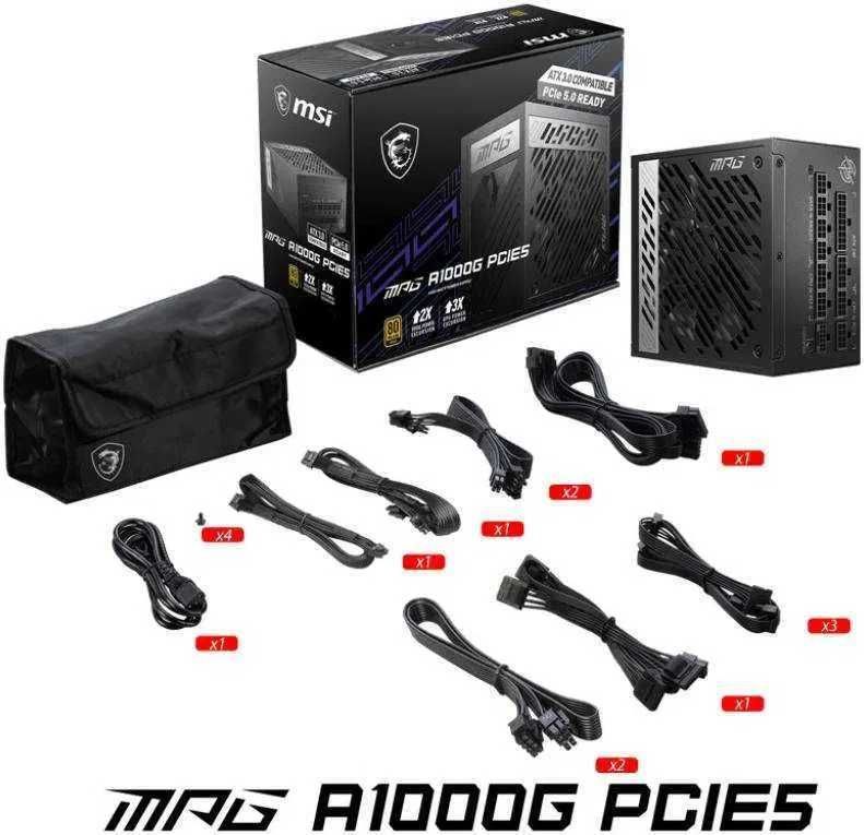 Блок питания MSI MPG A1000G Gold Modular PCIE5 Блок питания MSI MPG A1000G Gold Modular PCIE5