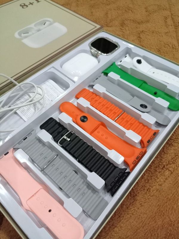 Smart watch Ultra и наушники Pods pro с 8 ремешками. Умные часы 10 в 1 Smart watch Ultra и наушники Pods pro с 8 ремешками. Умные часы 10 в 1
