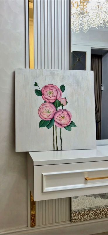 Kartina pioni [razmer70×70] akril