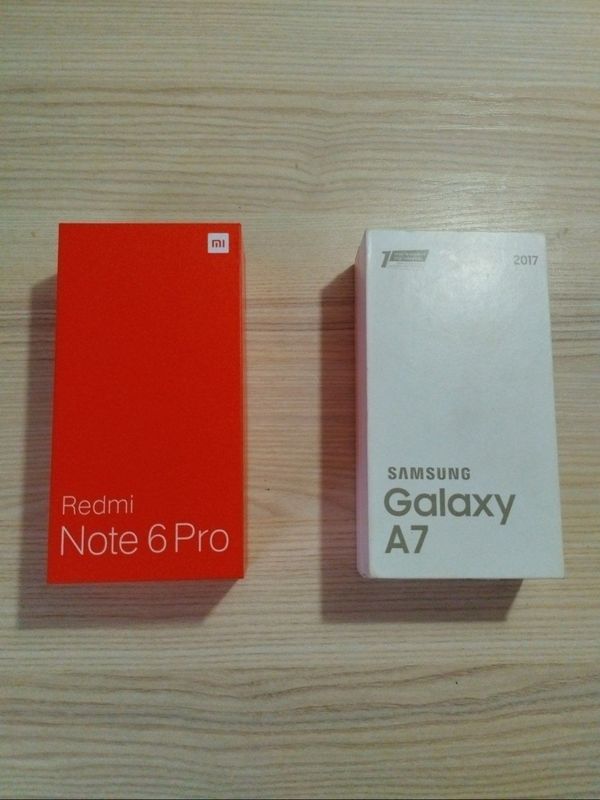 Samsung Galaxy a7 + Redmi Note 6 Pro