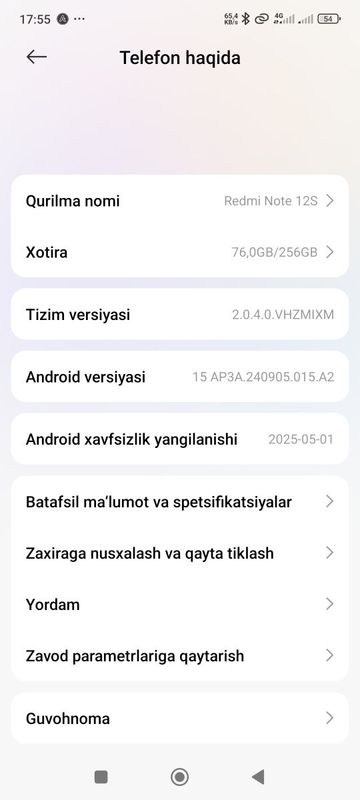Xiaomi Redmi not 12 s.