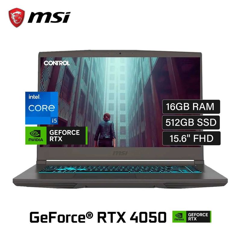 MSI Thin 15 Core i5 13th / RTX 4050 / 16 / 512 GB / FHD 144Hz MSI Thin 15 Core i5 13th / RTX 4050 / 16 / 512 GB / FHD 144Hz