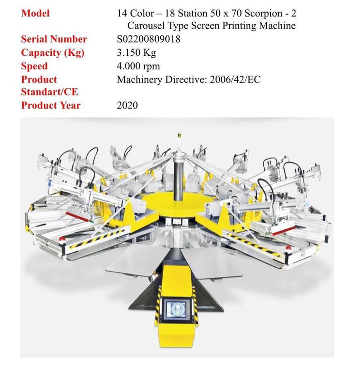 Автоматическая печатный станок для шелкографии карусель (SULFET)