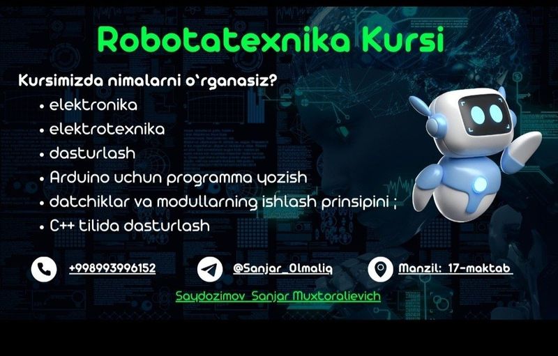 Robototexnika kursi Olmaliq