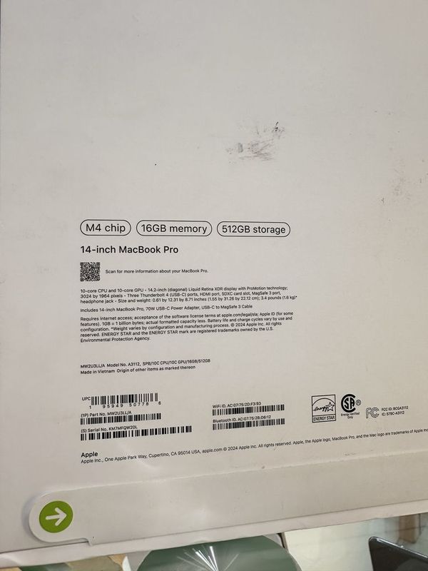 MacBook Pro M4 16gb 512gb Gray MacBook Pro M4 16gb 512gb Gray