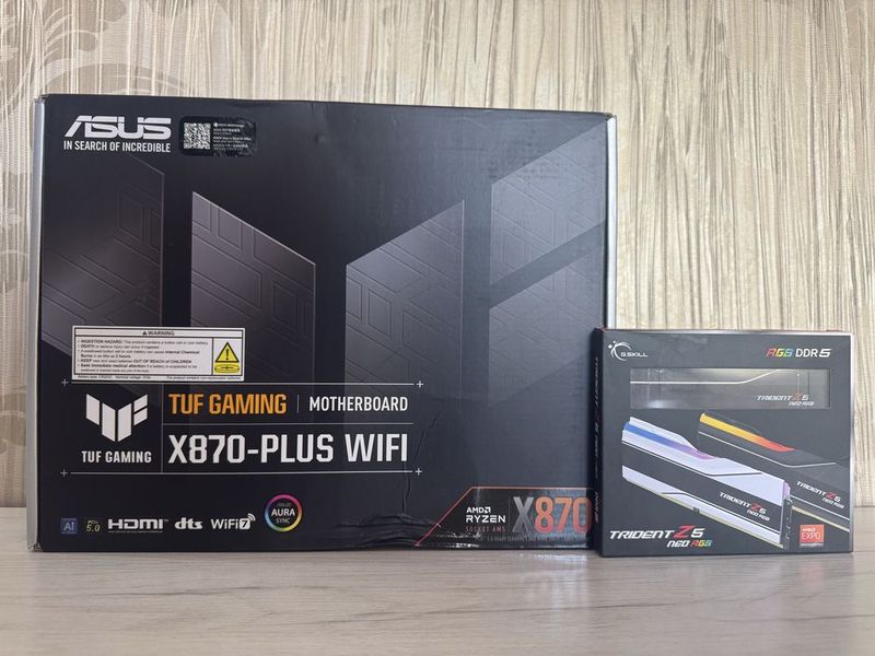 Комплект Asus TUF Gaming X870 PLUS WIFI7 | G.Skill Trident Z5 RGB 2x16 Комплект Asus TUF Gaming X870 PLUS WIFI7 | G.Skill Trident Z5 RGB 2x16