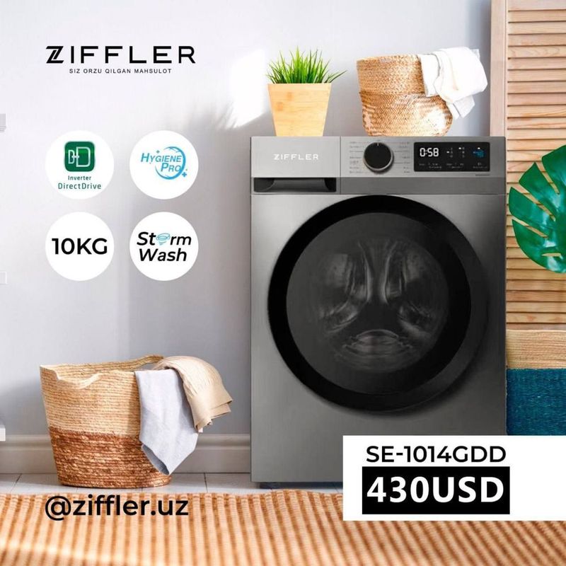 Стиральная машина ziffler 10 kg