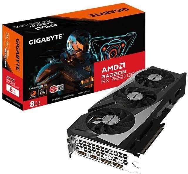 Видеокарта - Gigabyte AMD Radeon RX 7650 GRE Gaming OC 8G Видеокарта - Gigabyte AMD Radeon RX 7650 GRE Gaming OC 8G