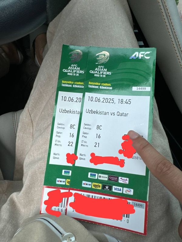 Futbolga bilet Uzb-Qatar Futbolga bilet Uzb-Qatar