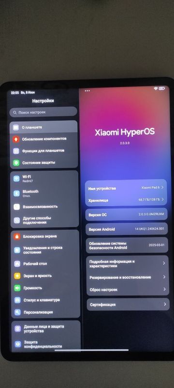 Xiaomi Pad 6 ideal xolatda Xiaomi Pad 6 ideal xolatda