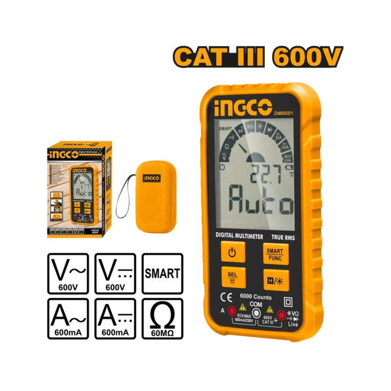 Мультиметр цифровой INGCO DM6001 Мультиметр цифровой INGCO DM6001